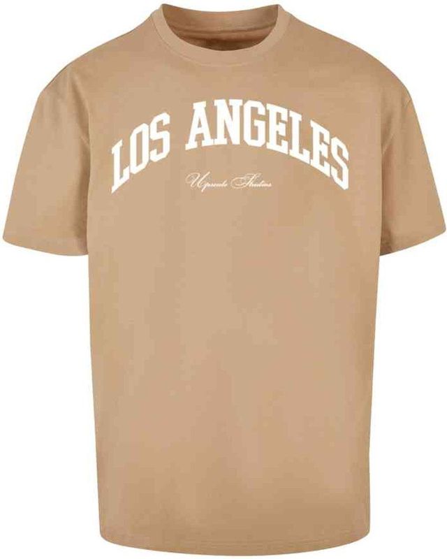 Mister Tee Upscale A College Heren T-shirt - Beige