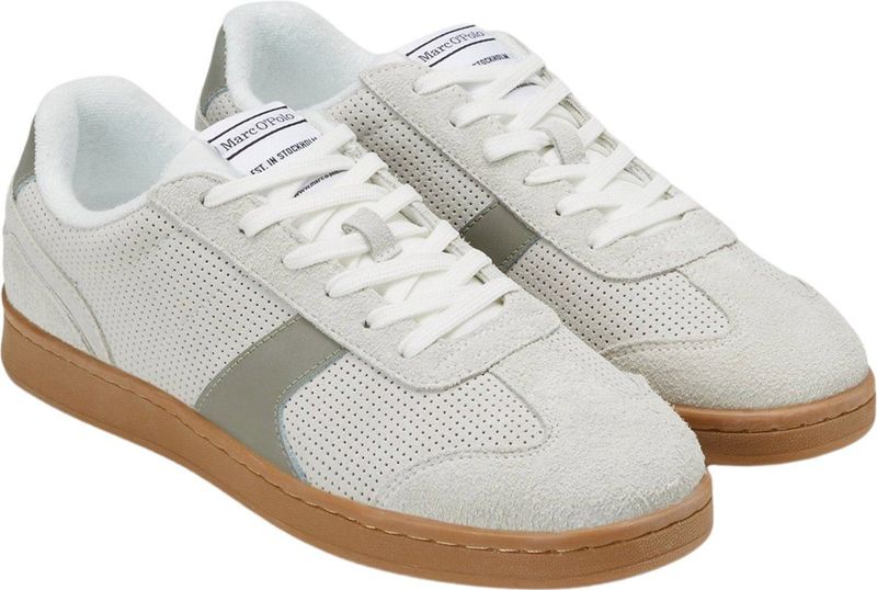Marc O'Polo - Vincenzo 4B - Sneaker - Offwhite - Suède en Leer, Rubber Buitenzoal