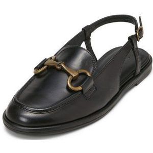 Mocassins - Gesp Sluiting - Blokhak - Effen - Glad Leer - Platte Hak
