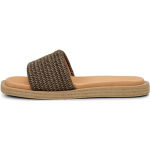 Marc O'Polo - 8032MH51F5BR - Slippers - Pure Chocolate - Gerecycled Raffiavezel