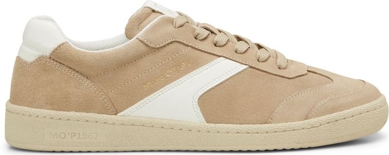 Sneakers - Color-Blocking - Glad Leer en Suède - Ronde Neus