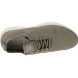 Sneakers - Effen - Leer, Gerecycled Materiaal - Profielzolen, Ronde Neus