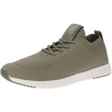 Sneakers - Effen - Leer, Gerecycled Materiaal - Profielzolen, Ronde Neus