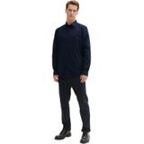 Overhemd - Lange Mouwen - Stretchy Poplinstof - Fitted - Blauw