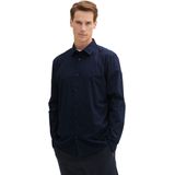 Overhemd - Lange Mouwen - Stretchy Poplinstof - Fitted - Blauw