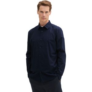 Overhemd - Lange Mouwen - Stretchy Poplinstof - Fitted - Blauw