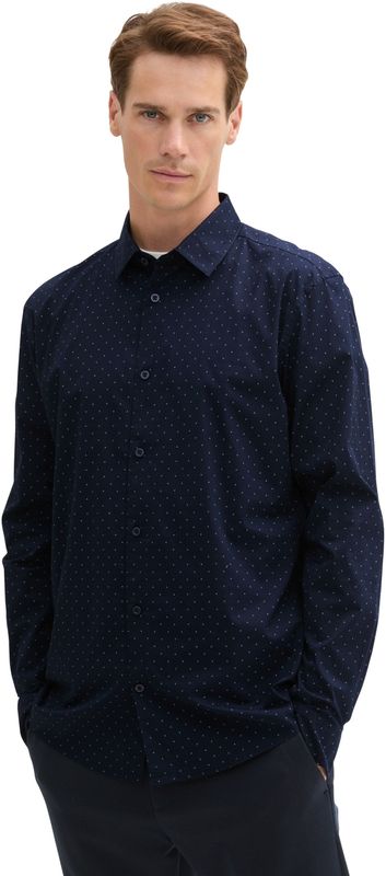 Overhemd - Lange Mouwen - Stretchy Poplinstof - Fitted - Blauw