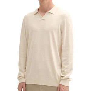 Tom Tailor - Polo - Heren - Beige - Katoen - 1043269