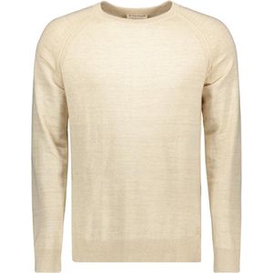 Tom Tailor - Two Tone Crewneck Knit - Ecru - Trui