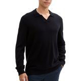 Tom Tailor - Polo - Heren - Zwart - Katoen - 1043269