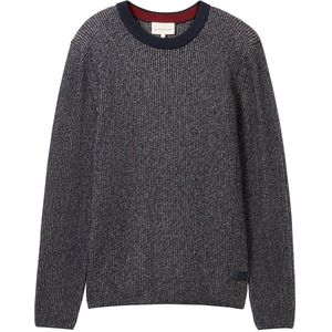 TOM TAILOR - Trui - Navy - Geribbelde Kraag - Lange Mouw