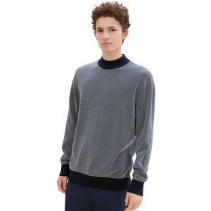 TOM TAILOR DENIM - Trui - Navy/Wit - Knitwear - Lange Mouw