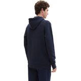 Tom Tailor - Hoodie - Heren - Blauw - Katoen - 1043391