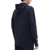 Tom Tailor - Hoodie - Heren - Blauw - Katoen - 1043391