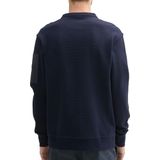 Tom Tailor - Sweater - Heren - Blauw - Katoen - 1043393