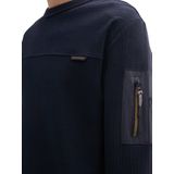 Tom Tailor - Sweater - Heren - Blauw - Katoen - 1043393