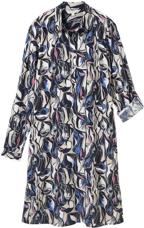 Jerseyjurk - All-over Print - Viscose - Normale Pasvorm - Midi-lengte