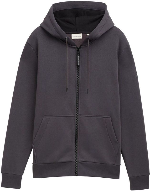 Tom Tailor - Capuchonsweatvest - Tarmac Grey - Met Capuchon