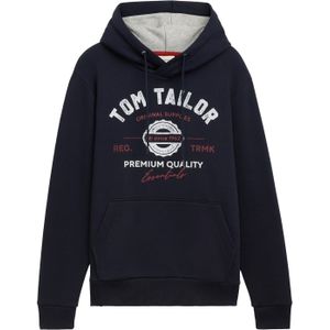 Tom Tailor - PRINT - Sweatshirt - Blauw - 70% Katoen, 30% Polyester