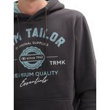 Tom Tailor - Hoodie - Tarmac Grey - Katoen - Met Capuchon