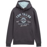 Tom Tailor - PRINT - Sweatshirt - Grijs - 70% Katoen 30% Polyester