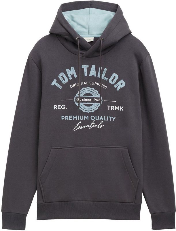 Tom Tailor - PRINT - Sweatshirt - Grijs - 70% Katoen 30% Polyester
