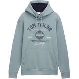 Tom Tailor - Hoodie - Groen - Katoen - Regular Fit