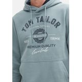 Tom Tailor - Hoodie - Groen - Katoen - Regular Fit