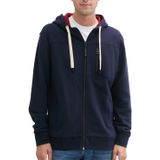 Tom Tailor - Vest met Capuchon - Heren - Blauw - Katoen - 1043281