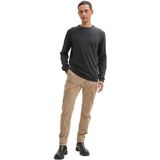 Casual Cargobroek - Zwart - Satijn - Taps Toelopende Pasvorm