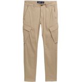 Casual Cargobroek - Zwart - Satijn - Taps Toelopende Pasvorm