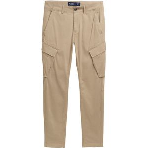 Casual Cargobroek - Zwart - Satijn - Taps Toelopende Pasvorm