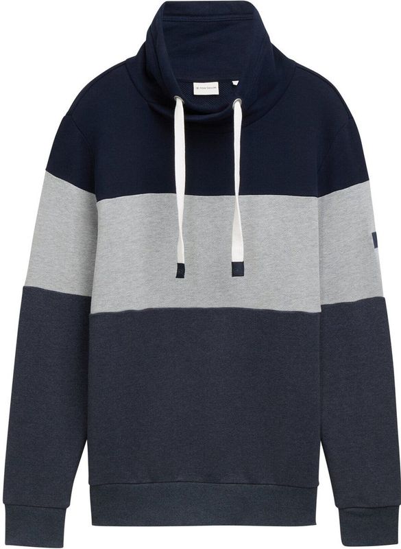 Tom Tailor - CUTLINE - Hoodie - Gestreept - 60% Katoen 40% Polyester