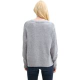 Gebreide Trui - V-hals - Mélange - Losse Pasvorm - Lange Mouw