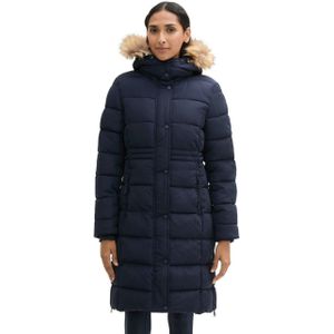 TOM TAILOR Puffer parka voor dames met afneembare capuchon, 10668 - Sky Captain Blue, S
