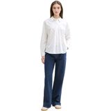TOM TAILOR DENIM - Blouse - Wit - Klassieke Blouse - Lange Mouw