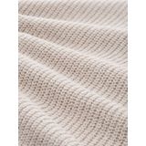 TOM TAILOR - Trui - Beige - Knitwear - V-hals - Losse Pasvorm - Lange Mouw