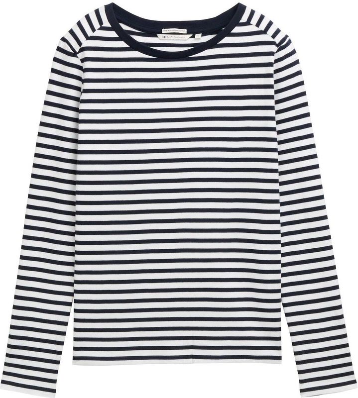 T-shirt - Gestreept - Lange Mouwen - Biologisch Katoen - Regular Fit