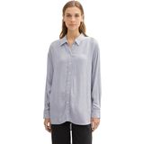 TOM TAILOR Denim Damesblouse, 10658 - Cement Grey Mélange, XL