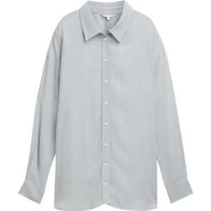 TOM TAILOR Denim Damesblouse, 10658 - Cement Grey Mélange, XL