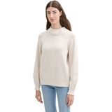 TOM TAILOR - Damestrui - Dusty Beige - Rib Structuur