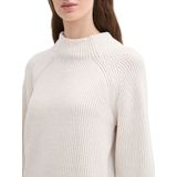 TOM TAILOR - Damestrui - Dusty Beige - Rib Structuur
