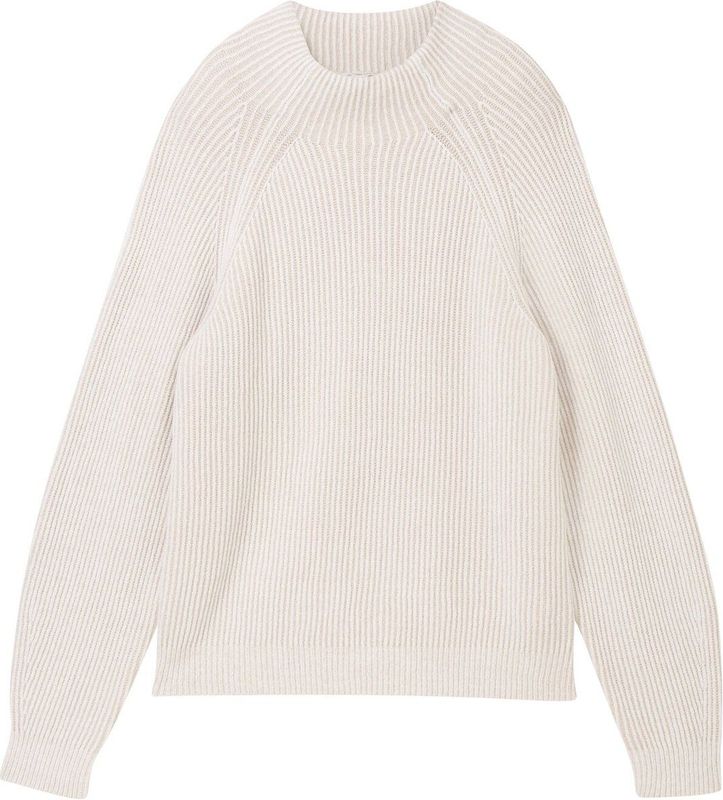 TOM TAILOR - Damestrui - Dusty Beige - Rib Structuur