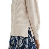 TOM TAILOR - 1042958 - Gebreide Trui - Dusty Beige - Katoen- en Polyestermix