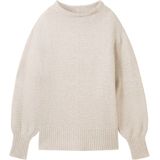 TOM TAILOR - 1042958 - Gebreide Trui - Dusty Beige - Katoen- en Polyestermix
