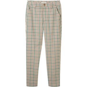 TOM TAILOR Denim Damesbroek, 35956 - Beige Green Check, XXL