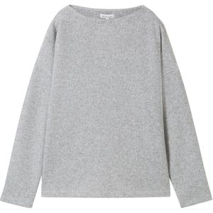 Tom Tailor - 1043168 - Sweatshirt - Geribbelde - 71% Polyester, 28% Viscose, 1% Elastaan