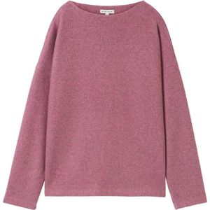 Sweatstof - Pink Velvet Melange - Lange Mouwen - Staande Kraag