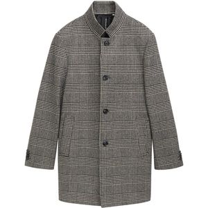 TOM TAILOR - Tussenjas - Ecru/Grijs/Zwart - Klassieke Mantel - Licht Gevoerd