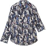 Blouse - Geprint - Katoen/Modal - Lange Mouwen - Met Kraag en Knoopsluiting
